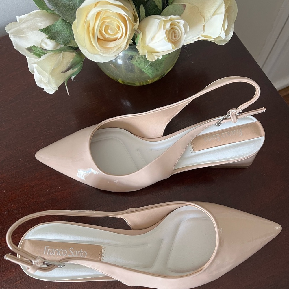 Franco Sarto Never worn sling back strap shoes